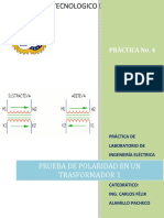 Practica 4. Prueba de Polaridad en Un Trasformador 1