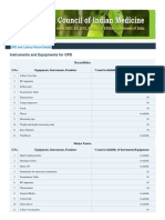 Coayurved Hospital Equipments and Instruments