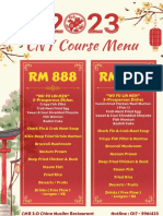 CNY Course Dinner Menu 