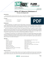 Identification of Unknown Substances I