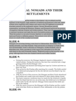 Pastoral Nomads and Their Settlements