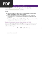 Relation Between Mean Median and Mode