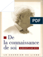 Jiddu Krishnamurti - de La Connaissance de Soi