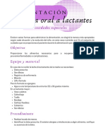 Alimentación Por Via Oral A Lactantes