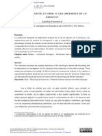 Ferreiro, E. (2007) - Las Unidades de Lo Oral y Las Unidades de Lo Escrito