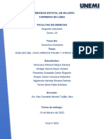 Análisis Del Caso Arroca Palma y Otros vs. Ecuador