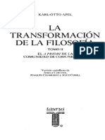 Karl Otto Apel La Transformacion de La F Tomo II