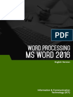 Word Processing (Ms Word) Level 1 (2016)