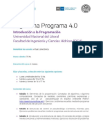 Introduccion A La Programacion - Universidad Nacional Del Litoral Facultad de Ingenieria y Ciencias Hidricas