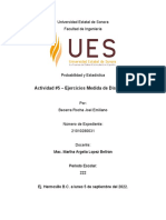 Actividad #5 - Ejercicios Medida de Dispersión