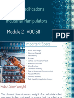 Generic Specifications of Industrial Robots