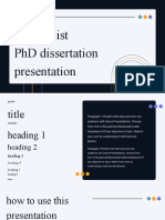 Black, White, Orange and Blue Minimalist PHD Dissertation Presentation