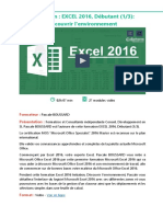 Alphorm Fiche Formation EXCEL 2016 Initiation