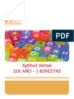 Aptitud Verbal 1ro Secundaria - Pamer