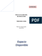 REIK THEODOR - Psicoanalisis Del Humor Judio