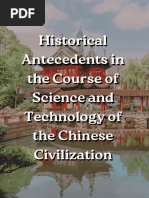 Historical Antecedents in The Course of Science and Technology of The Chinese Civilization