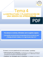 Estructura y Planificación Sesión de Aprendizaje