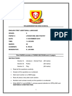 GR 9 ENG FAL 4 Literature and Poetry VRAESTEL en MEMO