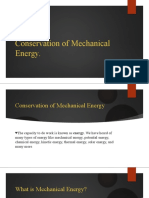 Conservation of Mechanical Energy