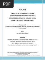 V Mostra de Extensão e Pesquisa e 4º Encontro de Iniciação Científica X Ciclo de Palestras em Serviço Social e Ix Encontro de Contabilidade Anais