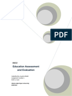 Education Assessment and Evaluation: Submitted By: Ayesha Khalid Assignment Number 1 B.ED 1.5 Year