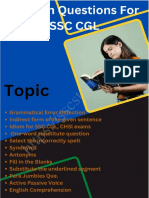 English Topic Wise For SSC CGL (Sscstudy - Com)