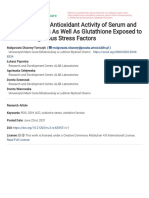 Olszowy, 2021 Antioxidant Activity of Serum and Plasma Samples