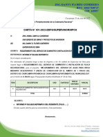 Carta de Supervisor #031 - Servicio de Suministro e Instalacion de Placa Recordatoria