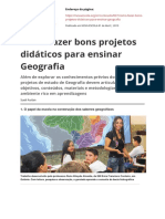 Como Fazer Bons Projetos Didaticos para Ensinar Geografiapdf