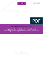 Applying The Controllability Principle and Measuring Divisional Performance in UK Companies