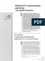 Méthode H-V en Géotechnique - Application À Un Modèle Bicouche