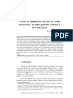 Análise Do Gênero Discursivo Na Teoria Bakthiana Algumas Questões Teóricas e Metodológicas.