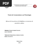 Eficacia de Las Prácticas de Mindfulness en Trastornos de Ansiedad en Adultos.