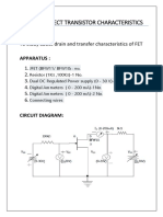 6.field Effect Transistor Characteristics: To Study About Drain and Transfer Characteristics of FET