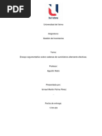 Palma Ismael..Ensayo Argumentativo Sobre Cadenas de Suministros Altamente Efectivas.