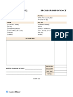 Sponsorship Invoice Template 1