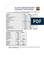 Tvet Fee 2022 Mechanical Engineering Department Fee Structure