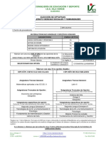 Hoja de Información de Asignaturas y Materias A Elegir Humanidades y CC Sociales