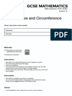 Area and Circumference Questions MME