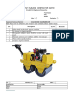 Inspection Sheet For Roller and Conveyor