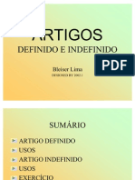 Artigos Definidos e Indefinidos