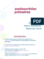 Les Aménorrhées Primaires + Cas Clinique