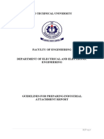 Industrial Attachment Report Guide For BTech (HTU EEE) - FINAL