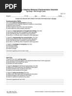 Systematic Adaptive Behavior Characteristics Checklist (B To 5)