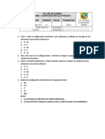 Taller de Química - Configuración Electrónica