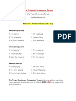 The Present Continuous Tense Explanation