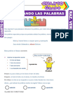 Conectando Las Palabras para Cuarto Grado de Primaria