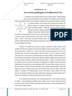 Activity 10 Extraction and Recrystallization of Caffeine From Tea Procedure