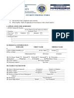 FM DOrSU ODI 05 Student Profile Form