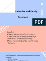 Module 7 - Gender and Family Relations